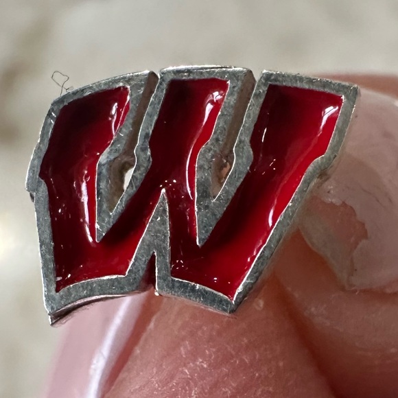 Dayna Designs University of Wisconsin W Post Earrings - Enamel - Picture 2 of 3